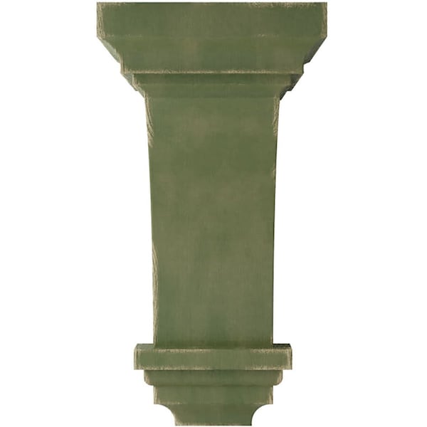 5W X 5 3/4D X 10H Medium Jefferson Wood Vintage Decor Corbel, Restoration Green